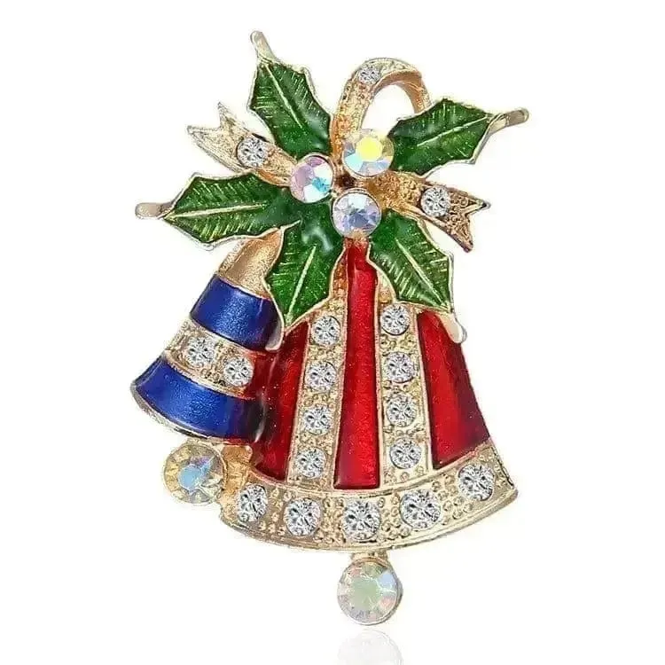 🌟 Fashion Diamond Bow Tie Wreath Brooch - Holiday Glamour Unleashed 🌟