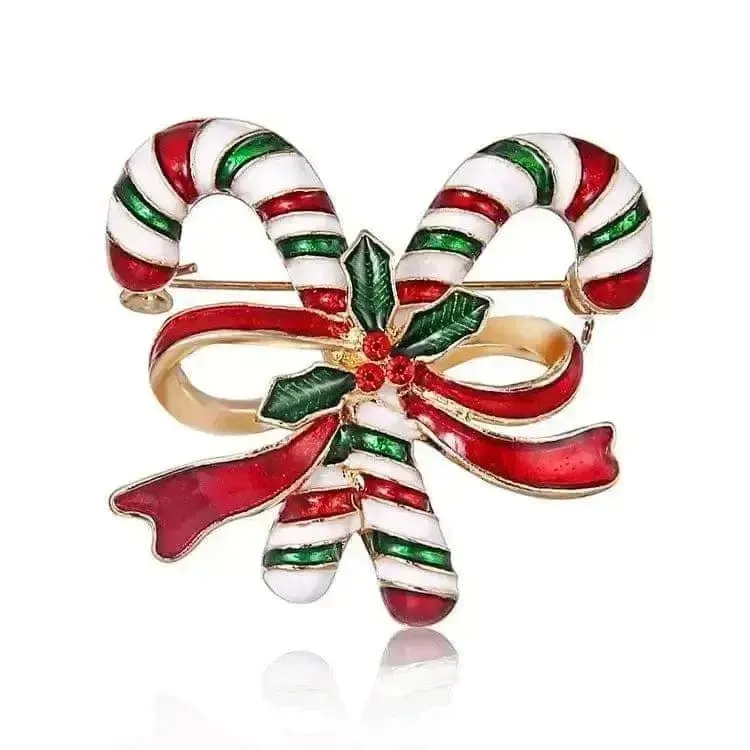 🌟 Fashion Diamond Bow Tie Wreath Brooch - Holiday Glamour Unleashed 🌟