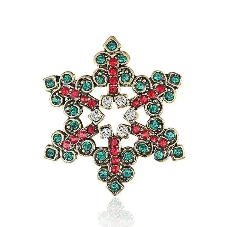 🌟 Fashion Diamond Bow Tie Wreath Brooch - Holiday Glamour Unleashed 🌟