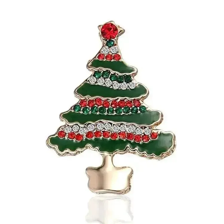 🌟 Fashion Diamond Bow Tie Wreath Brooch - Holiday Glamour Unleashed 🌟