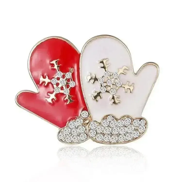 🌟 Fashion Diamond Bow Tie Wreath Brooch - Holiday Glamour Unleashed 🌟