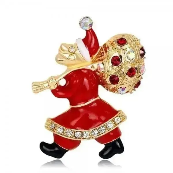 🌟 Fashion Diamond Bow Tie Wreath Brooch - Holiday Glamour Unleashed 🌟