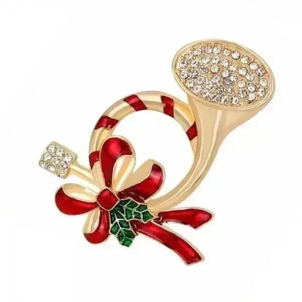 🌟 Fashion Diamond Bow Tie Wreath Brooch - Holiday Glamour Unleashed 🌟