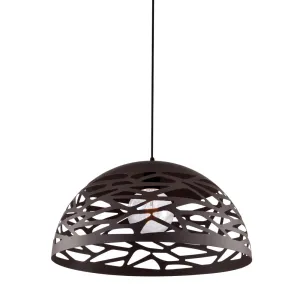 1 Light Pendant, Matte Black Finish