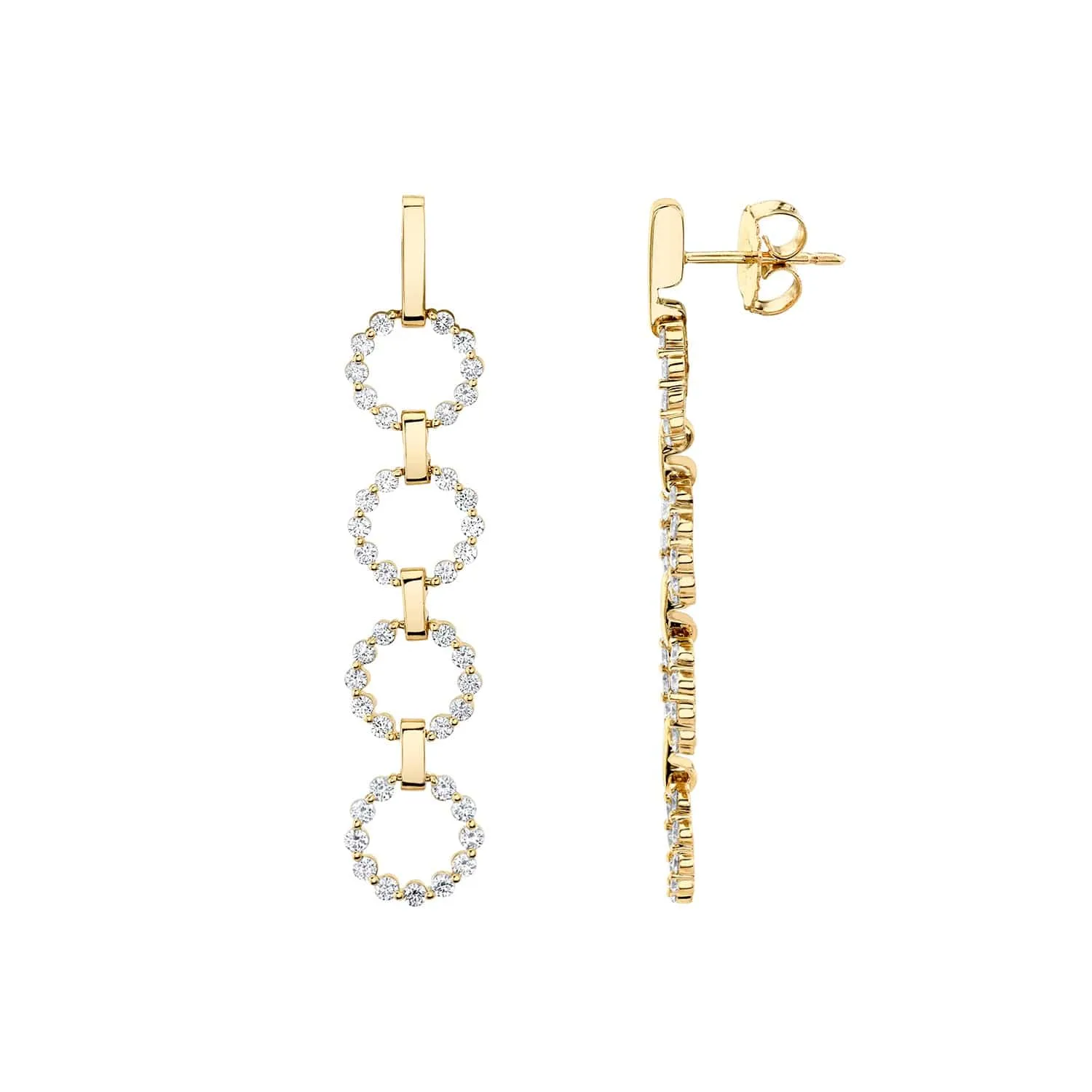 1.25ctw Diamond Cloud Drop Earrings