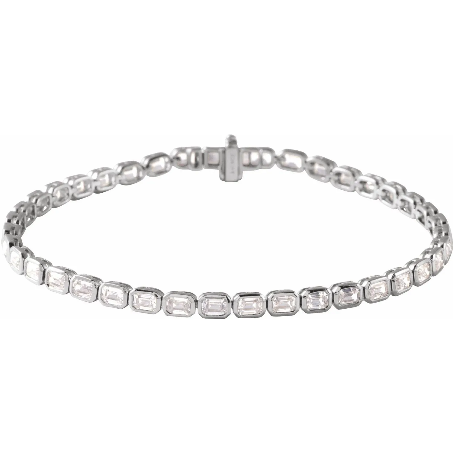 14k Gold 6 1/4 CTW Lab-Grown Diamond Line Bracelet 7"