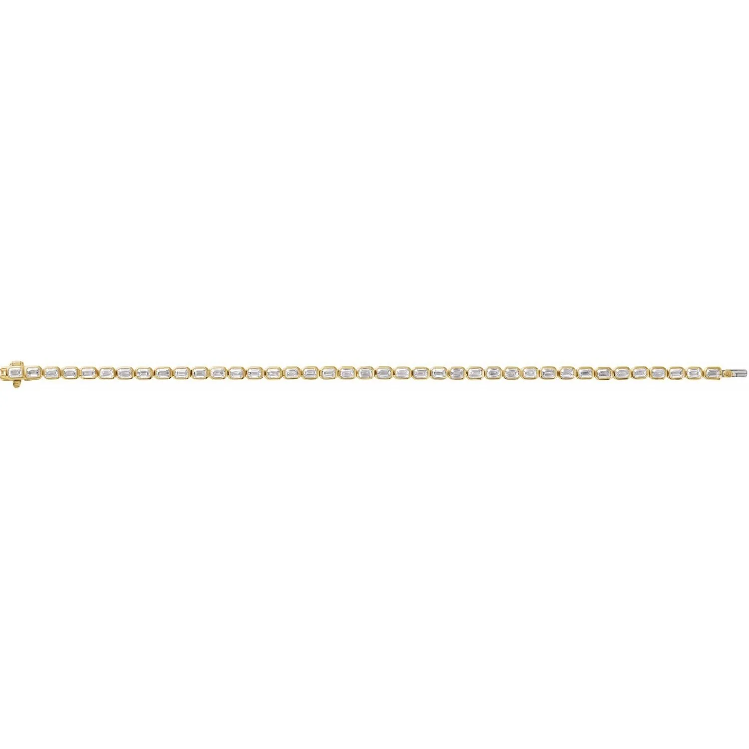 14k Gold 6 1/4 CTW Lab-Grown Diamond Line Bracelet 7"