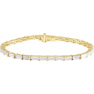 14k Gold 6 1/5 CTW Lab-Grown Diamond Bracelet 7"