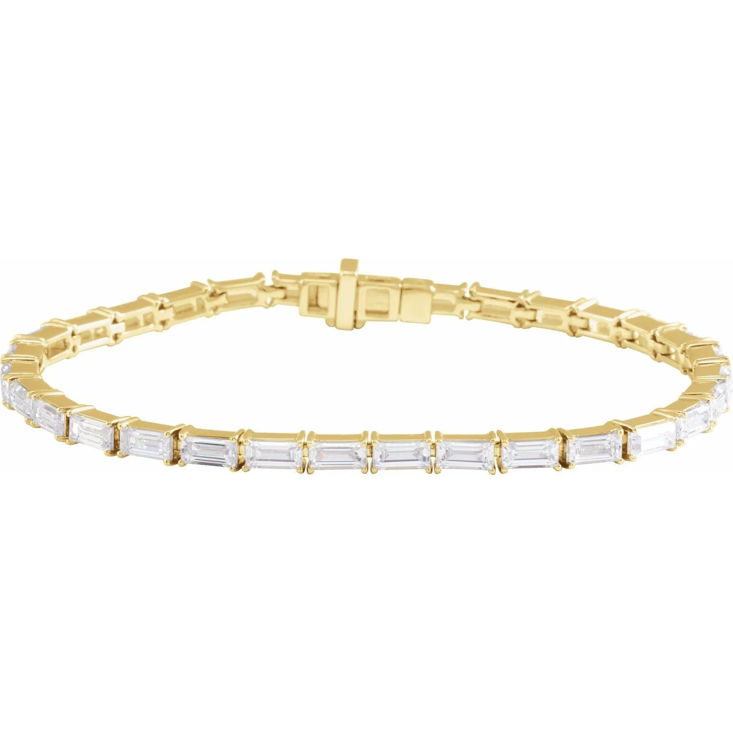 14k Gold 6 1/5 CTW Lab-Grown Diamond Bracelet 7"