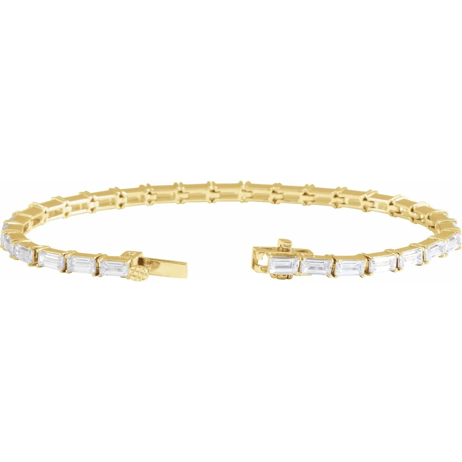 14k Gold 6 1/5 CTW Lab-Grown Diamond Bracelet 7"