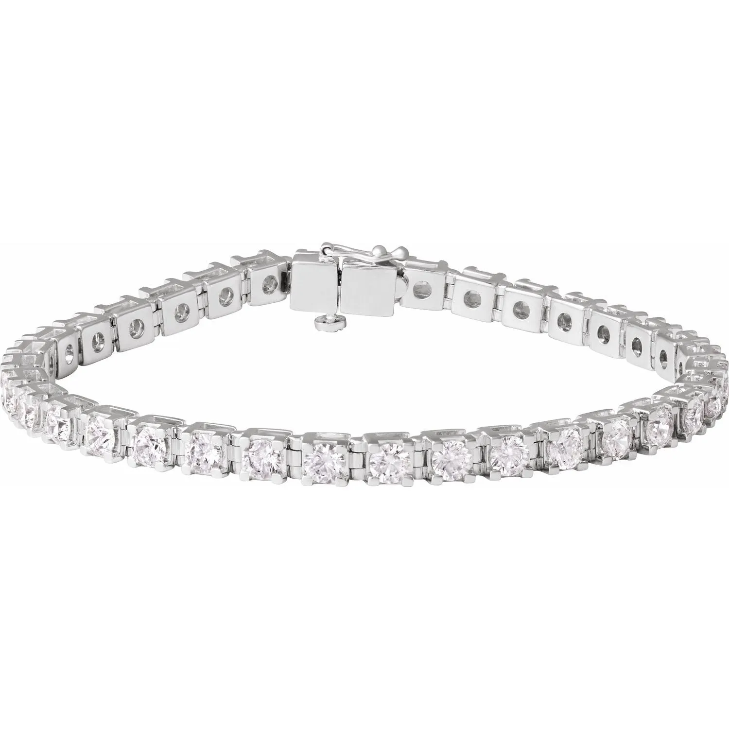 14k Gold 7 CTW Lab-Grown Diamond Link Bracelet 7.25"