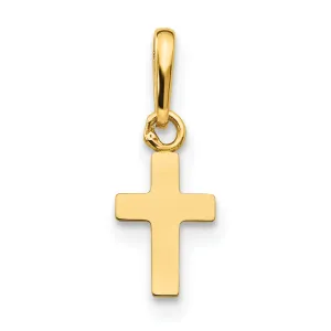 14K Gold Children's Cross Pendant Solid Casted Design by Sophia Jewelers