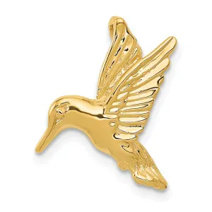 14K Gold Hummingbird Chain Slide with Polished Elegant Finish