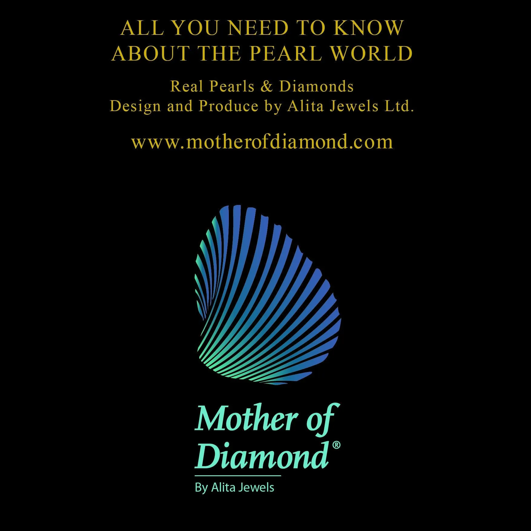 14k Gold Sea Shell Mother of Diamond Necklace
