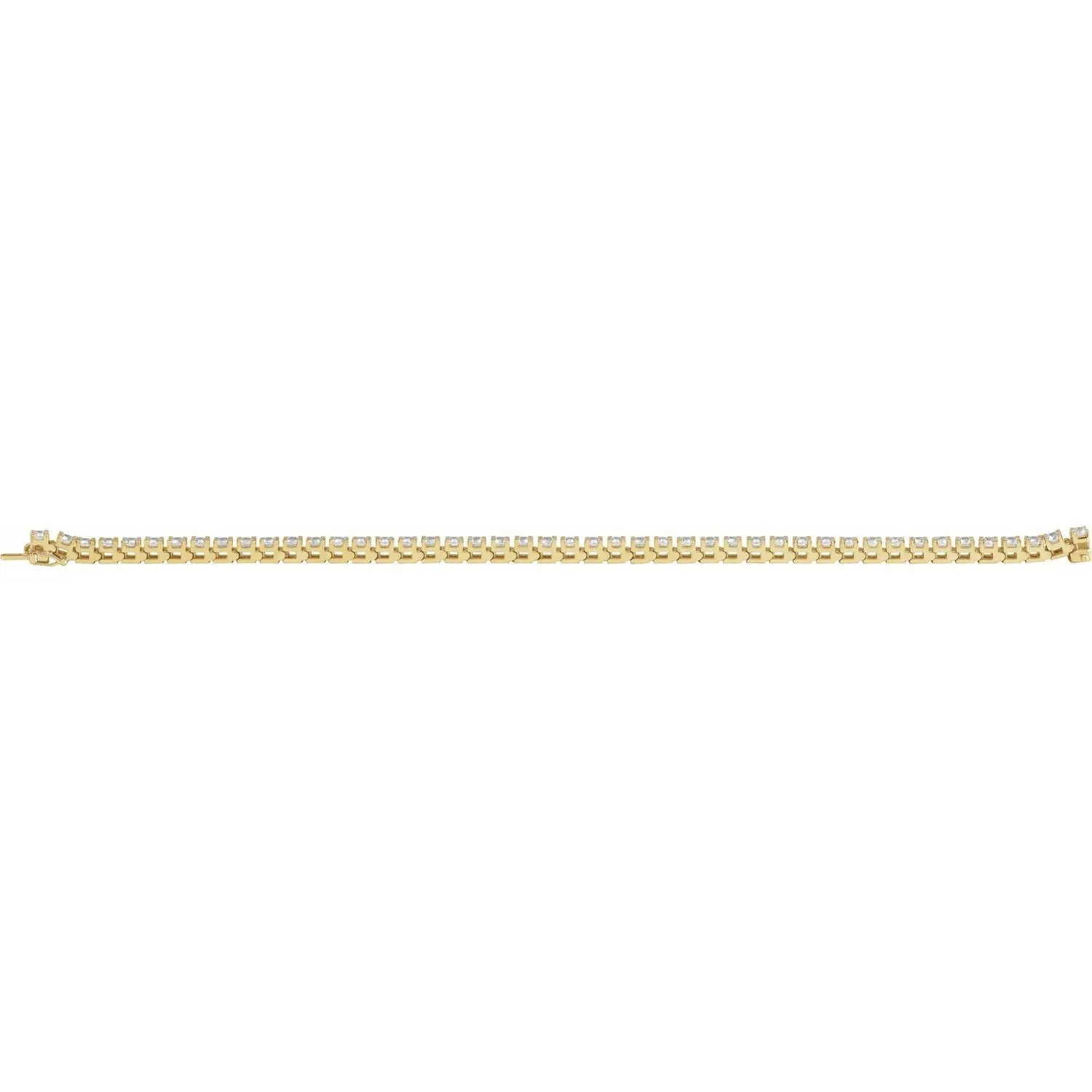 14k Yellow Gold 5 CTW Lab-Grown Diamond Line Bracelet 7.25"