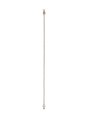 14K Yellow Gold Kate 1.8mm Round Cut, Lab Diamond Rivière Bracelet