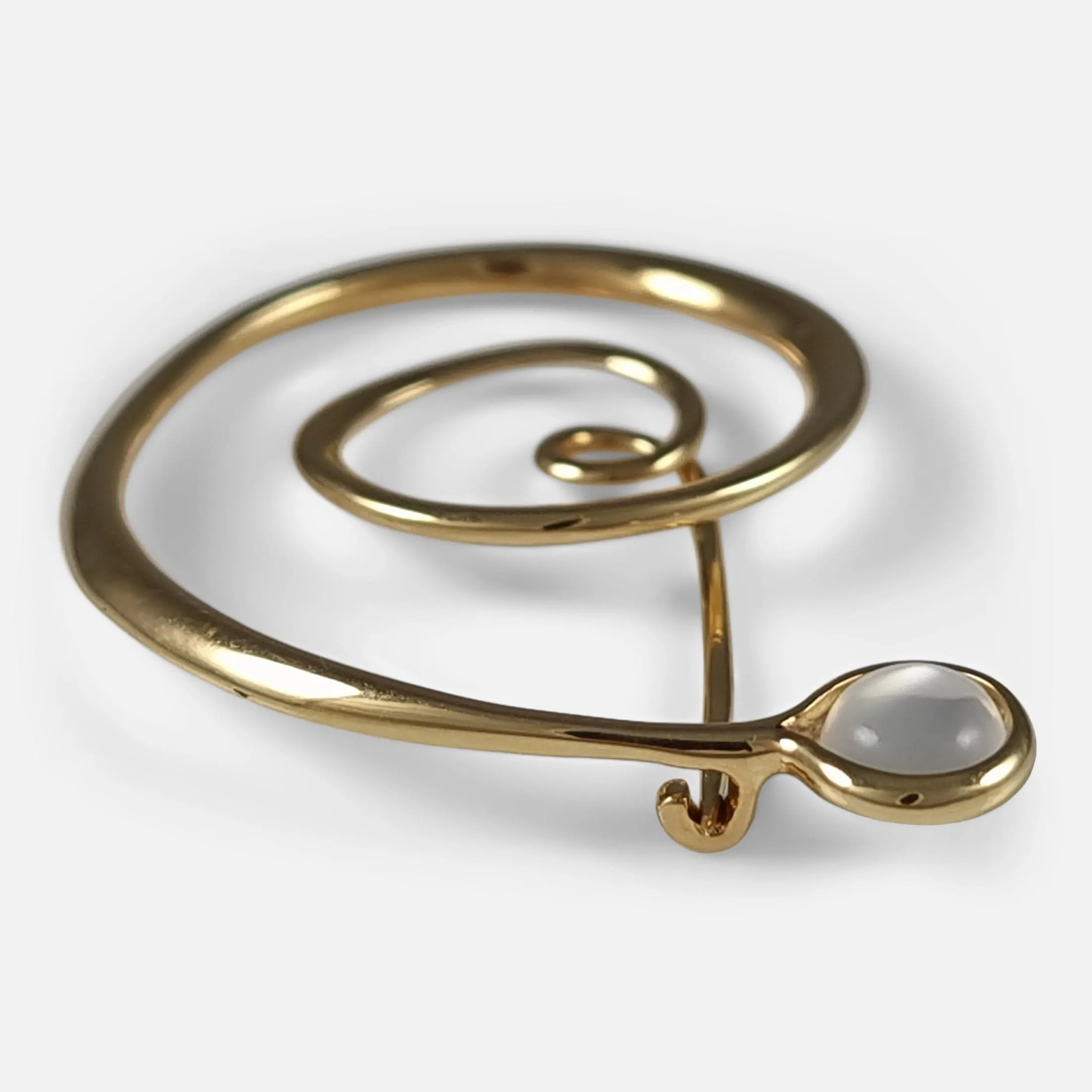 18ct Gold Moonstone Brooch #1427 by Torun for Georg Jensen