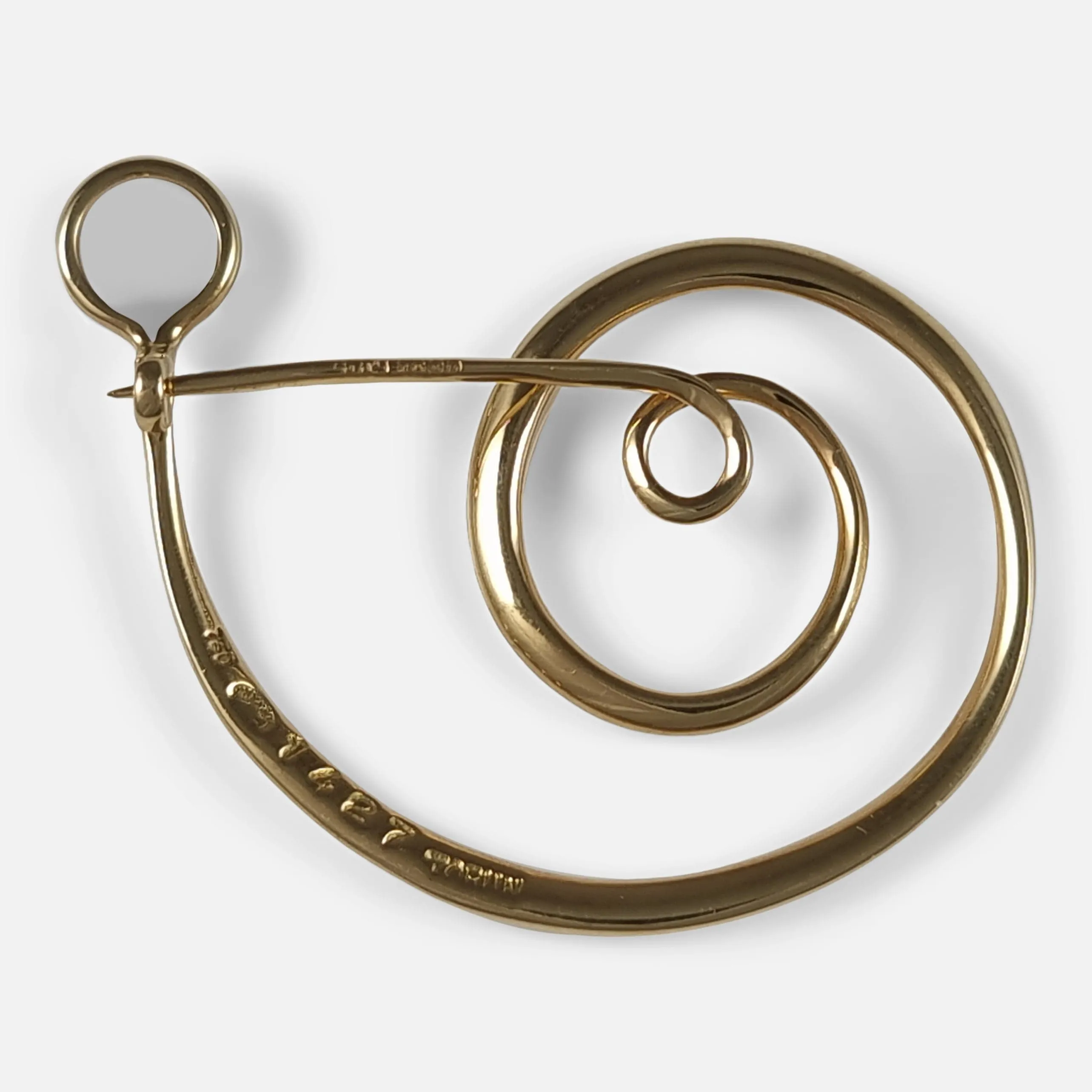 18ct Gold Moonstone Brooch #1427 by Torun for Georg Jensen