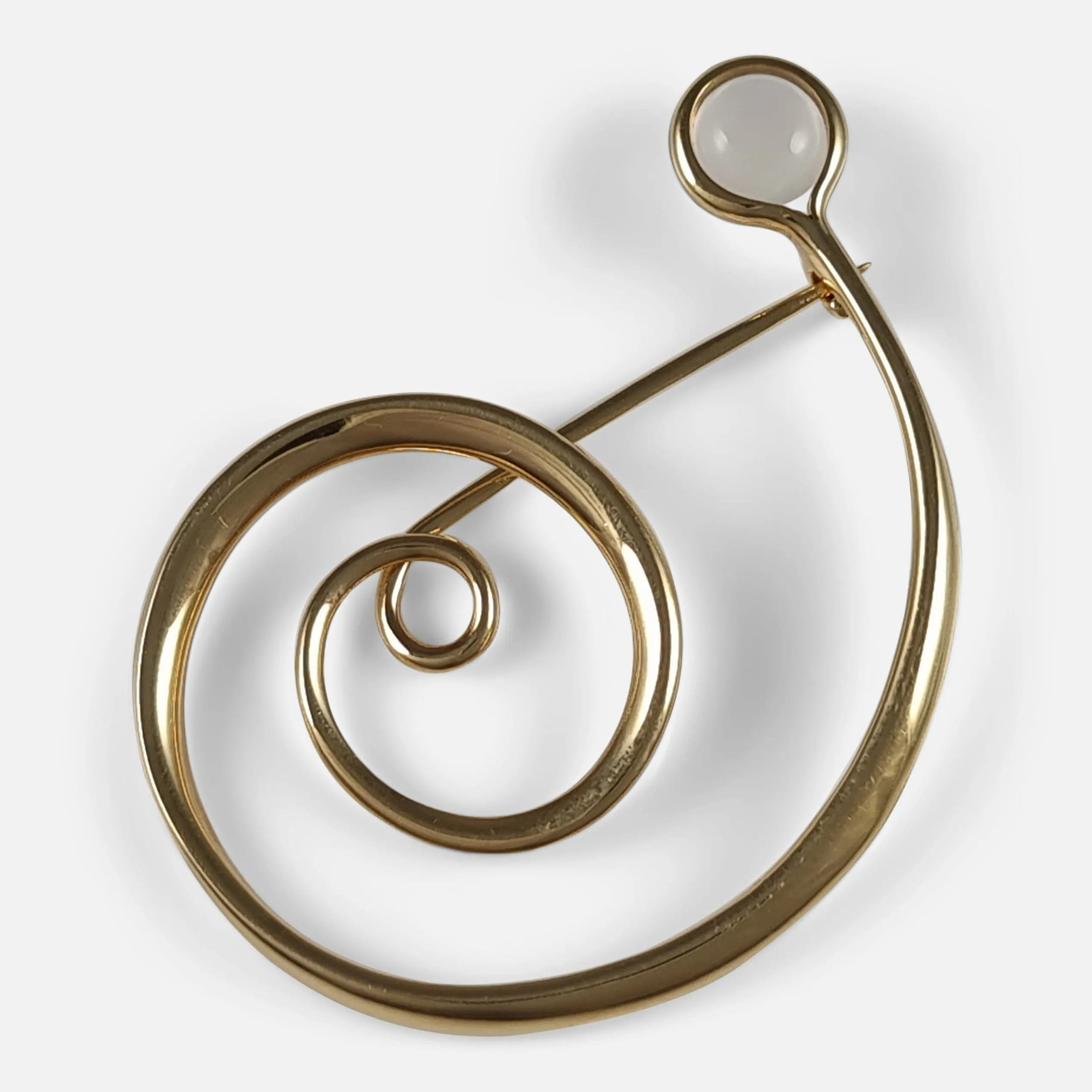 18ct Gold Moonstone Brooch #1427 by Torun for Georg Jensen