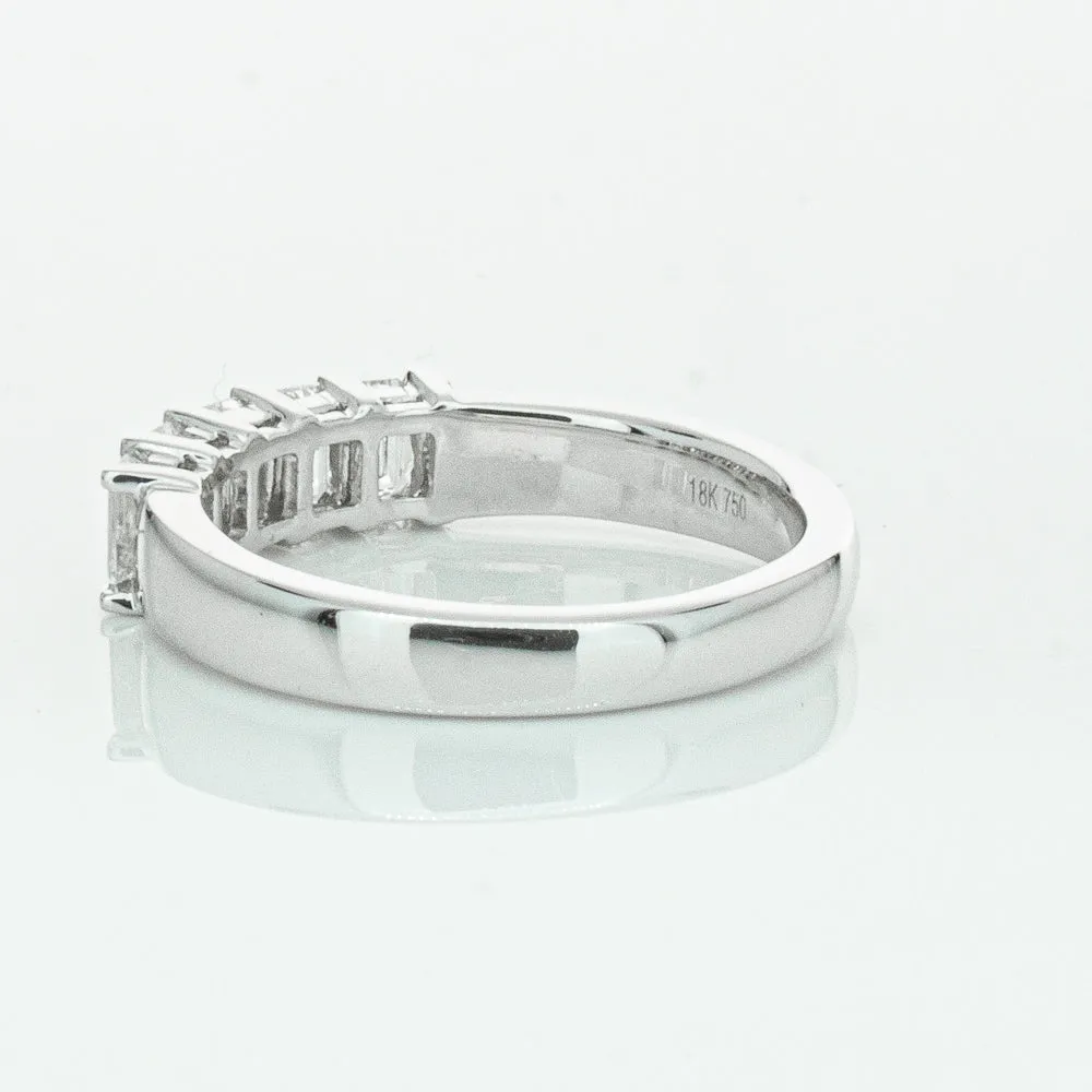 18ct White Gold 1.03ct Emerald Cut Diamond Asra Ring