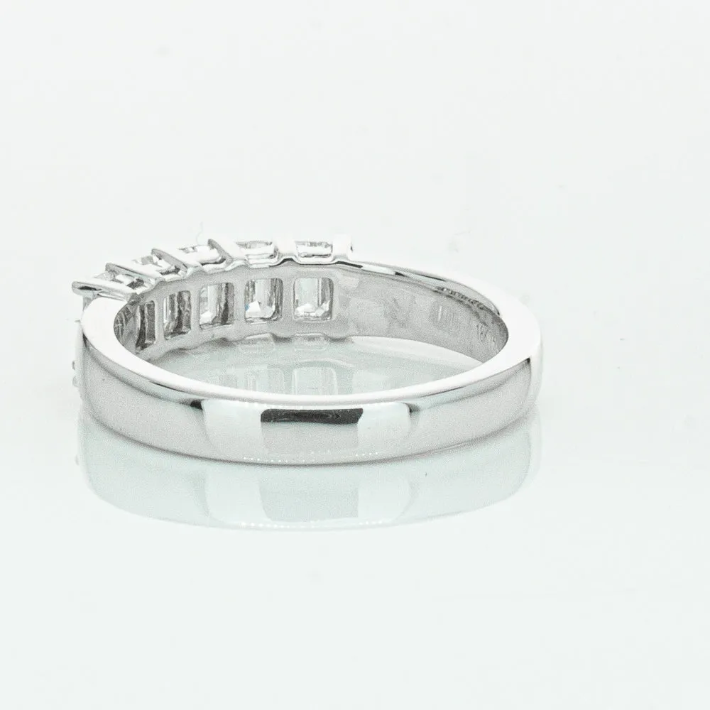 18ct White Gold 1.03ct Emerald Cut Diamond Asra Ring