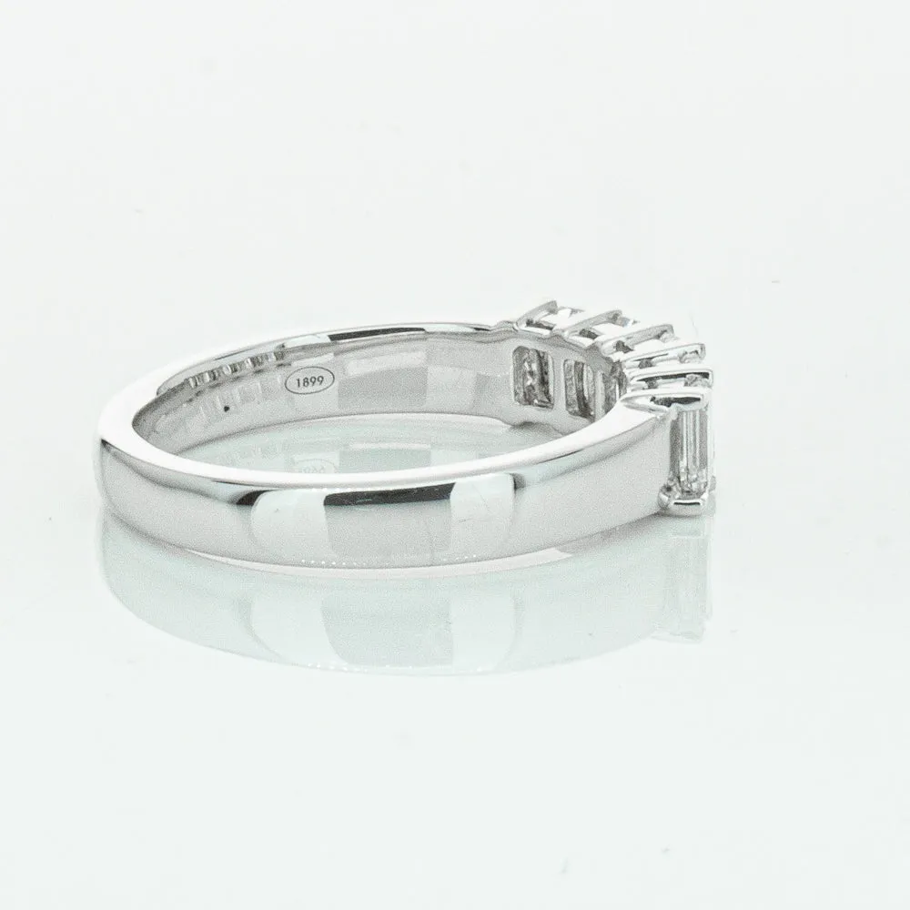 18ct White Gold 1.03ct Emerald Cut Diamond Asra Ring