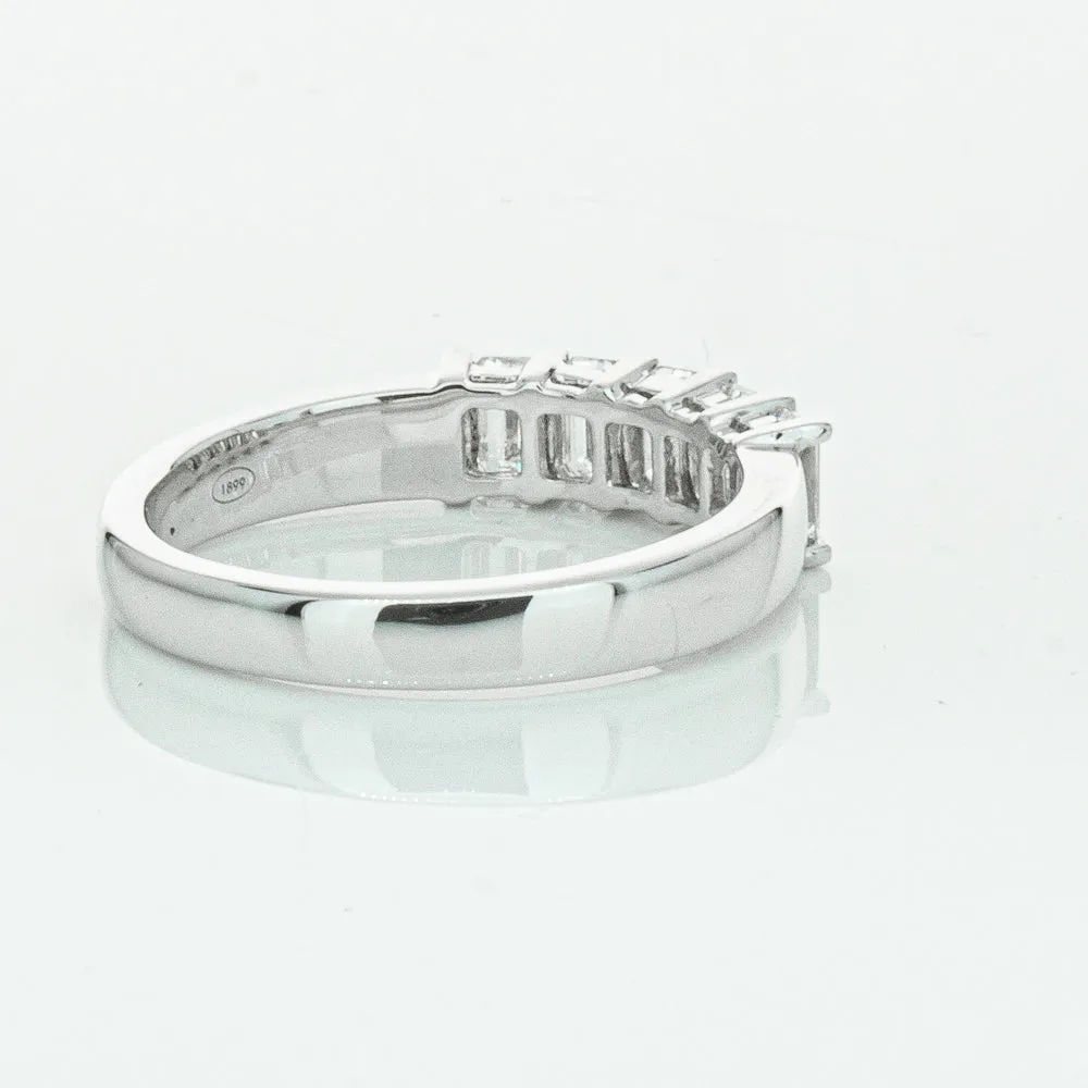18ct White Gold 1.03ct Emerald Cut Diamond Asra Ring