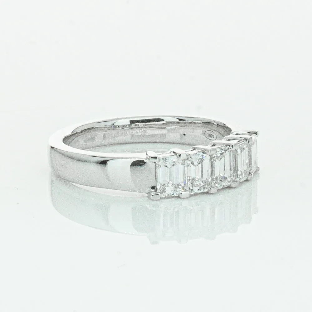 18ct White Gold 1.03ct Emerald Cut Diamond Asra Ring