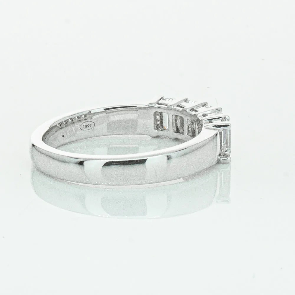 18ct White Gold 1.03ct Emerald Cut Diamond Asra Ring