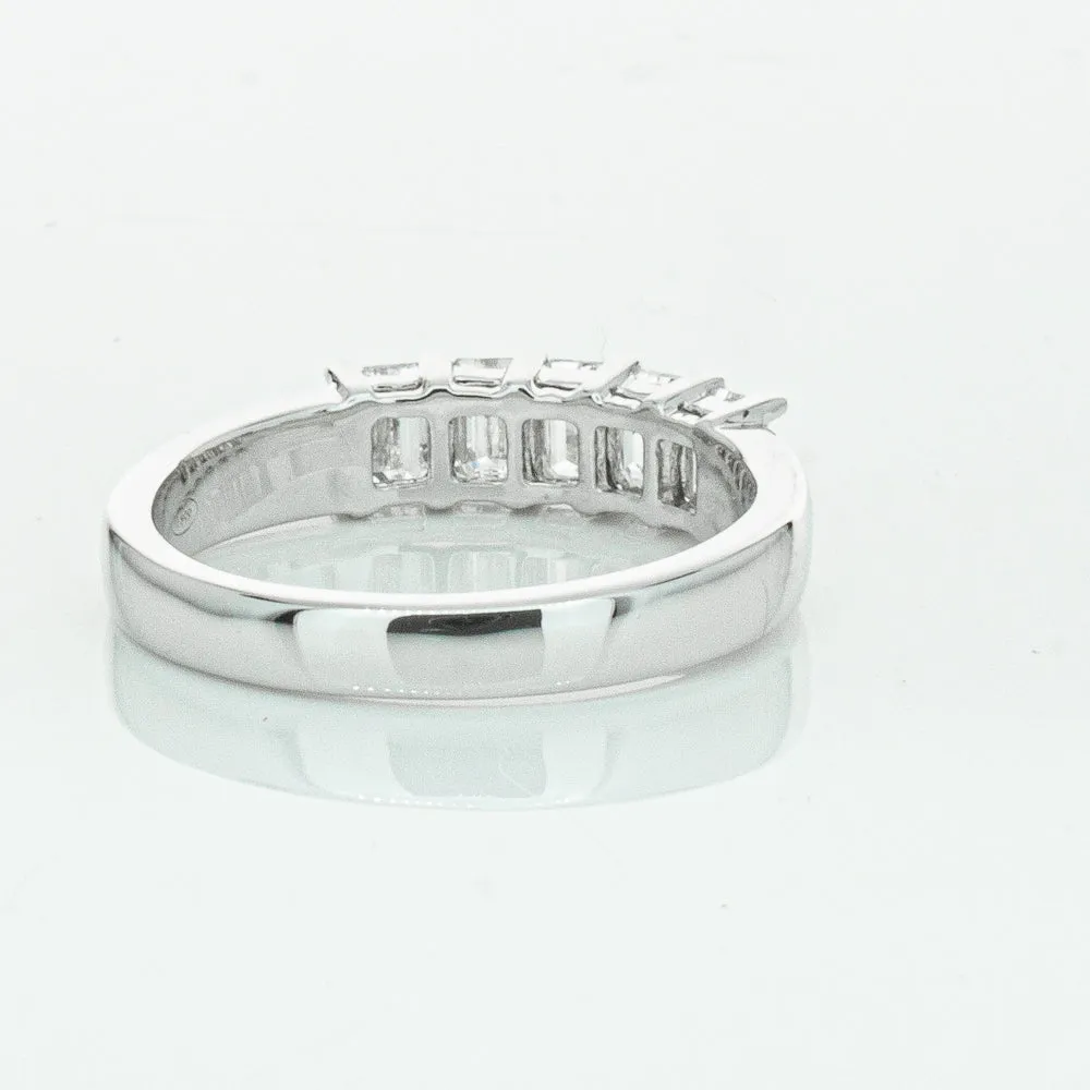 18ct White Gold 1.03ct Emerald Cut Diamond Asra Ring