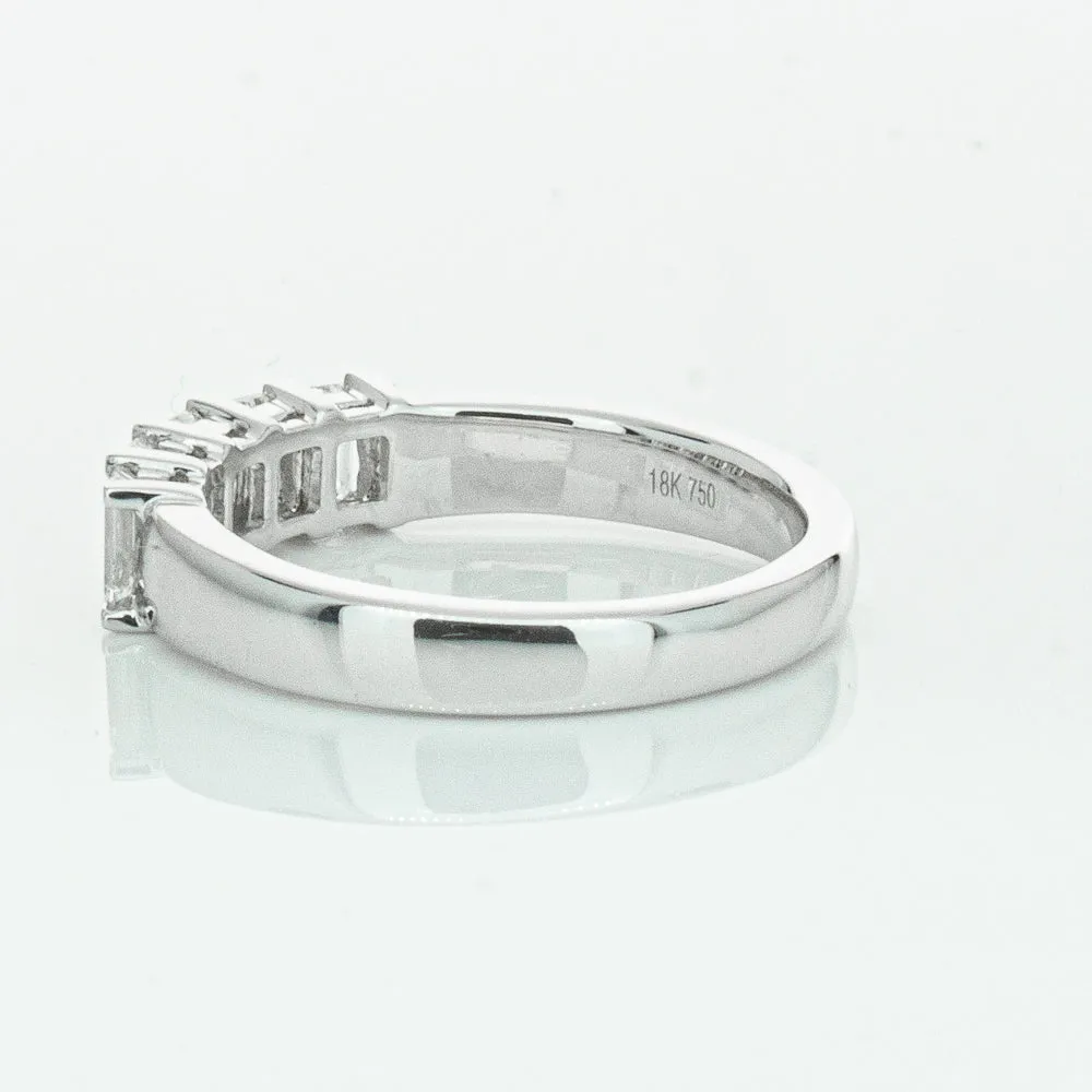 18ct White Gold 1.03ct Emerald Cut Diamond Asra Ring