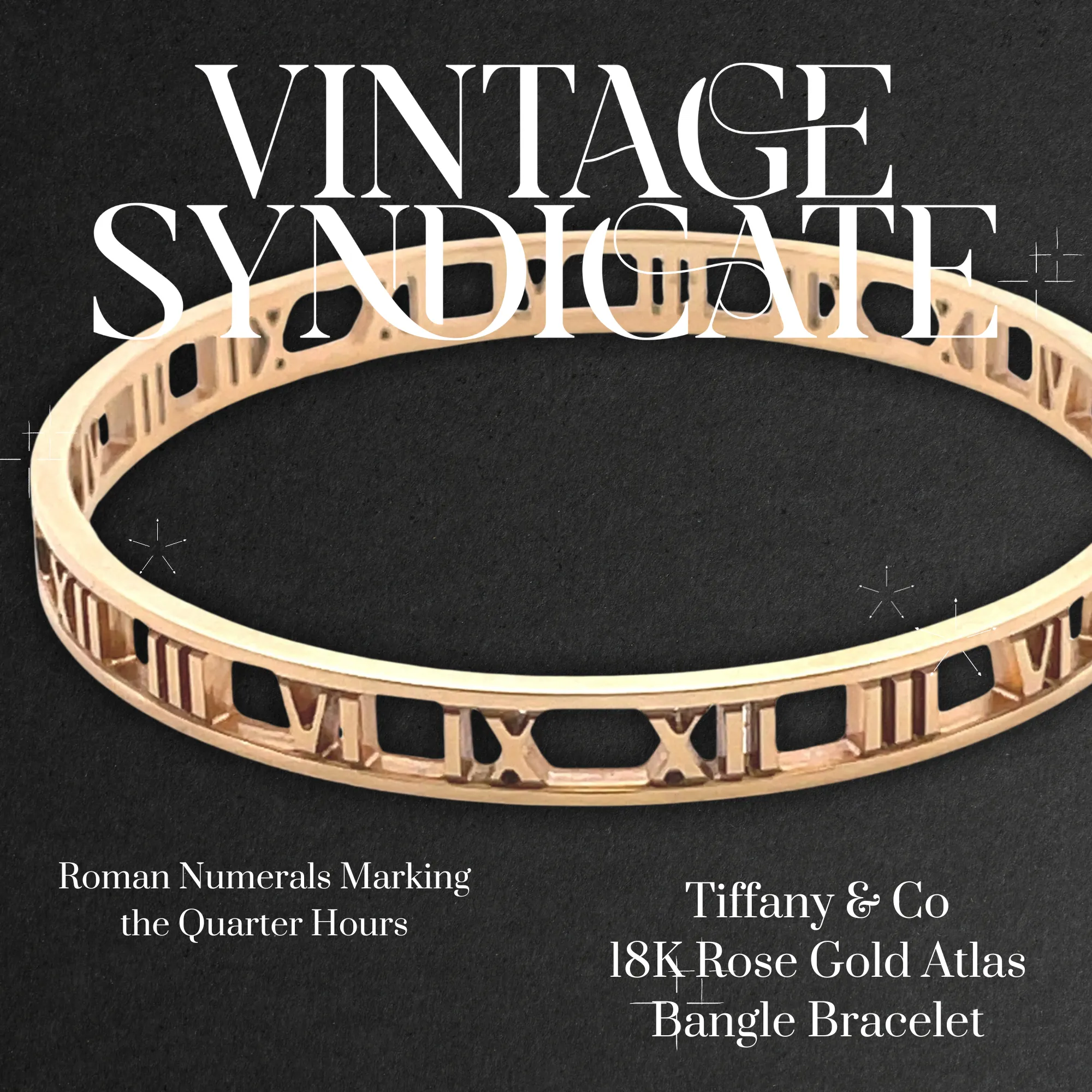18K Rose Gold Tiffany & Co Atlas Bangle Bracelet