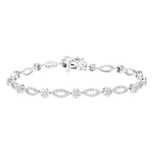 2 cttw Lab Grown Diamond Tennis Bracelets in Sterling Silver