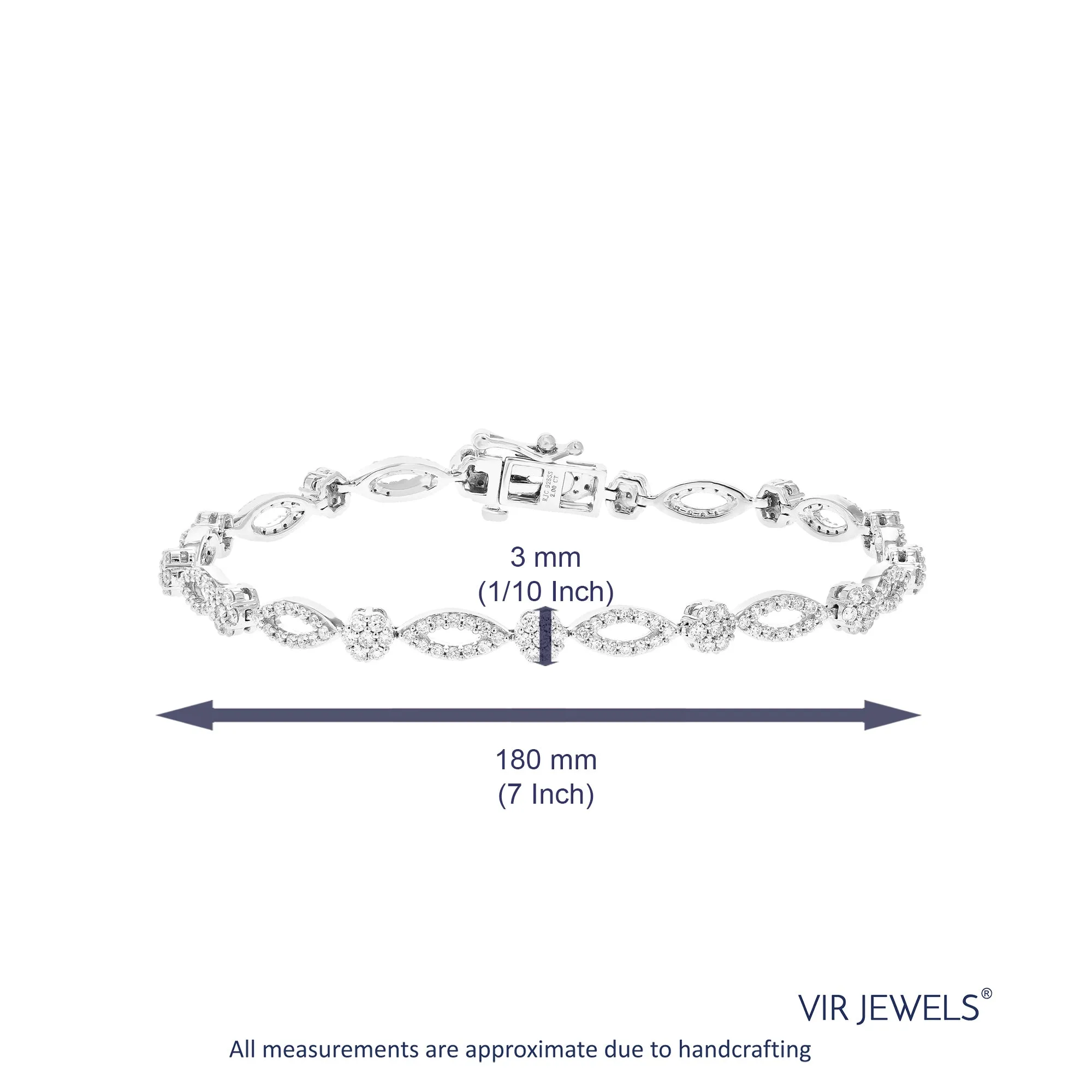 2 cttw Lab Grown Diamond Tennis Bracelets in Sterling Silver