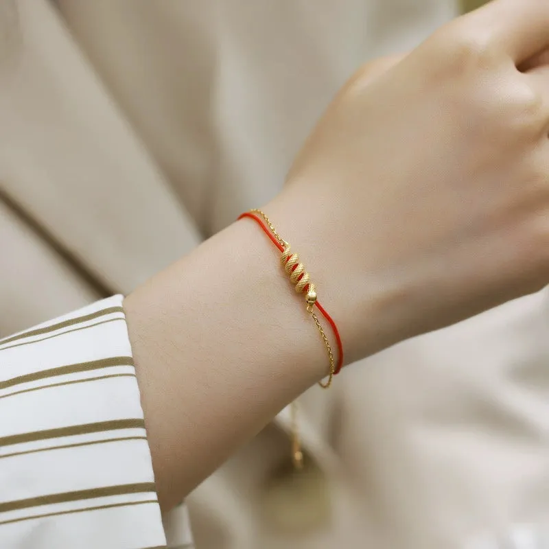 2025-Braided Red Snake Bracelet