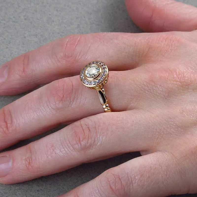 2PC Bridal Ring Sets Romantic Proposal Wedding Rings For Women