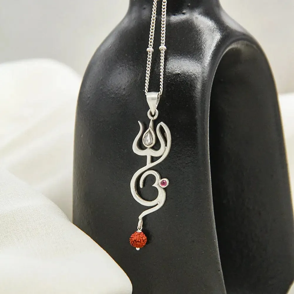 92.5 silver Women's Om pendant