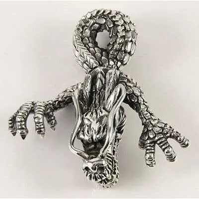 925 Sterling Silver Big Dragon Pendants