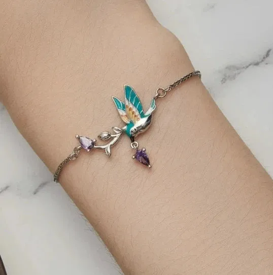 925 Sterling Silver Kingfisher Bracelet