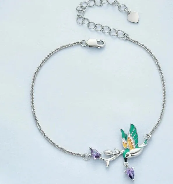 925 Sterling Silver Kingfisher Bracelet