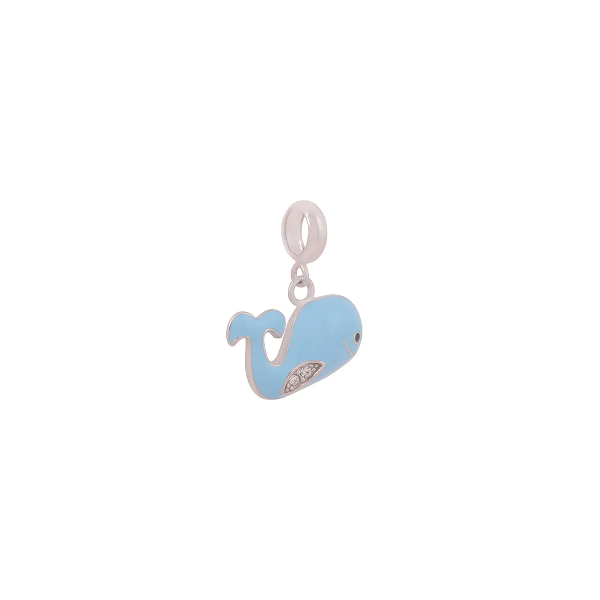 925 Sterling Silver Oceanic Whale Pendant