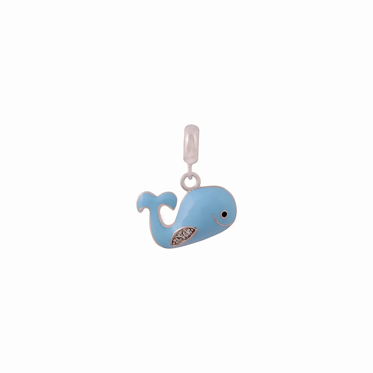 925 Sterling Silver Oceanic Whale Pendant