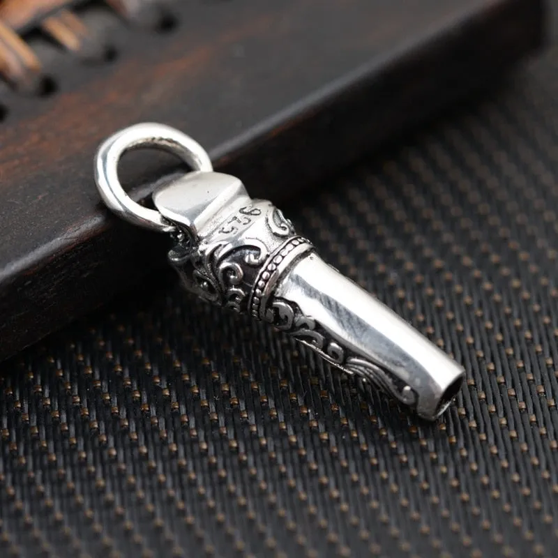 925 Sterling Silver Unique Whistle Skull Pendants