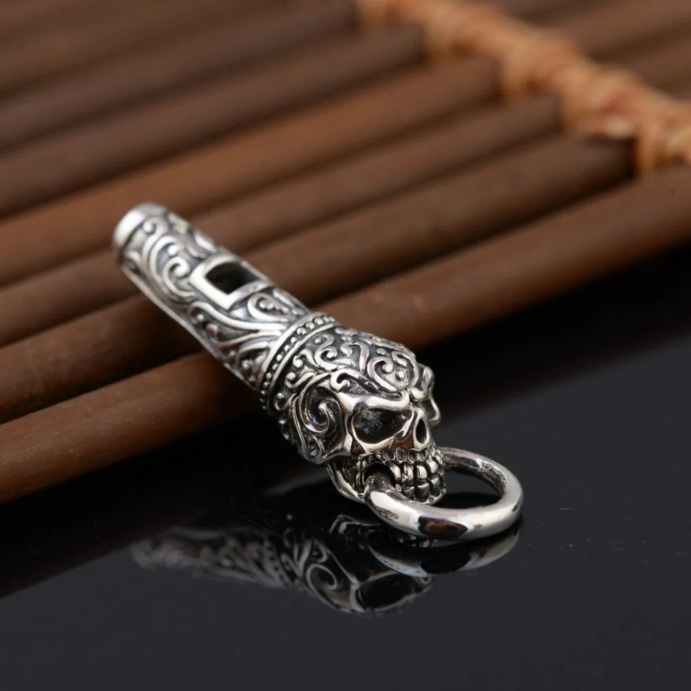 925 Sterling Silver Unique Whistle Skull Pendants