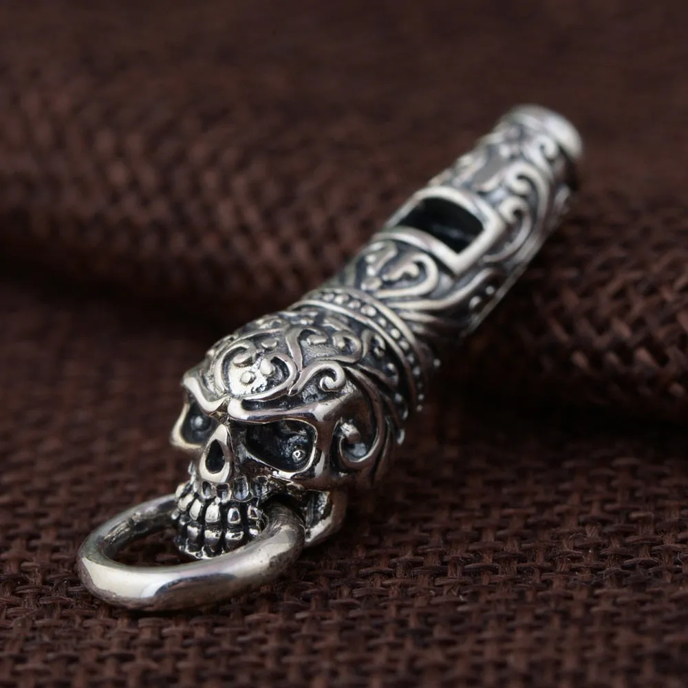 925 Sterling Silver Unique Whistle Skull Pendants