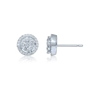 9ct White Gold 0.75ct Diamond Earrings