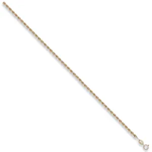 9ct Yellow Gold Hollow 2.7mm 24 Inch Rope Necklace 4.1g