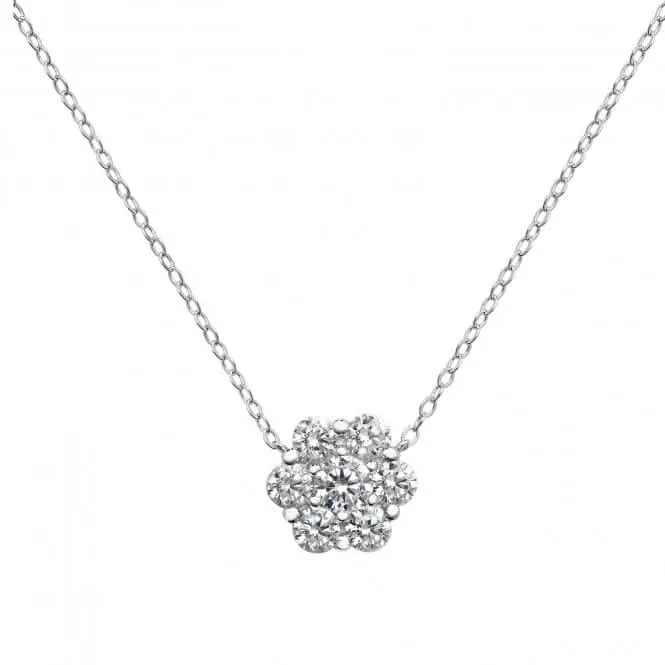 Acotis Silver Pendant Rhodium Plated Zirconia G3319