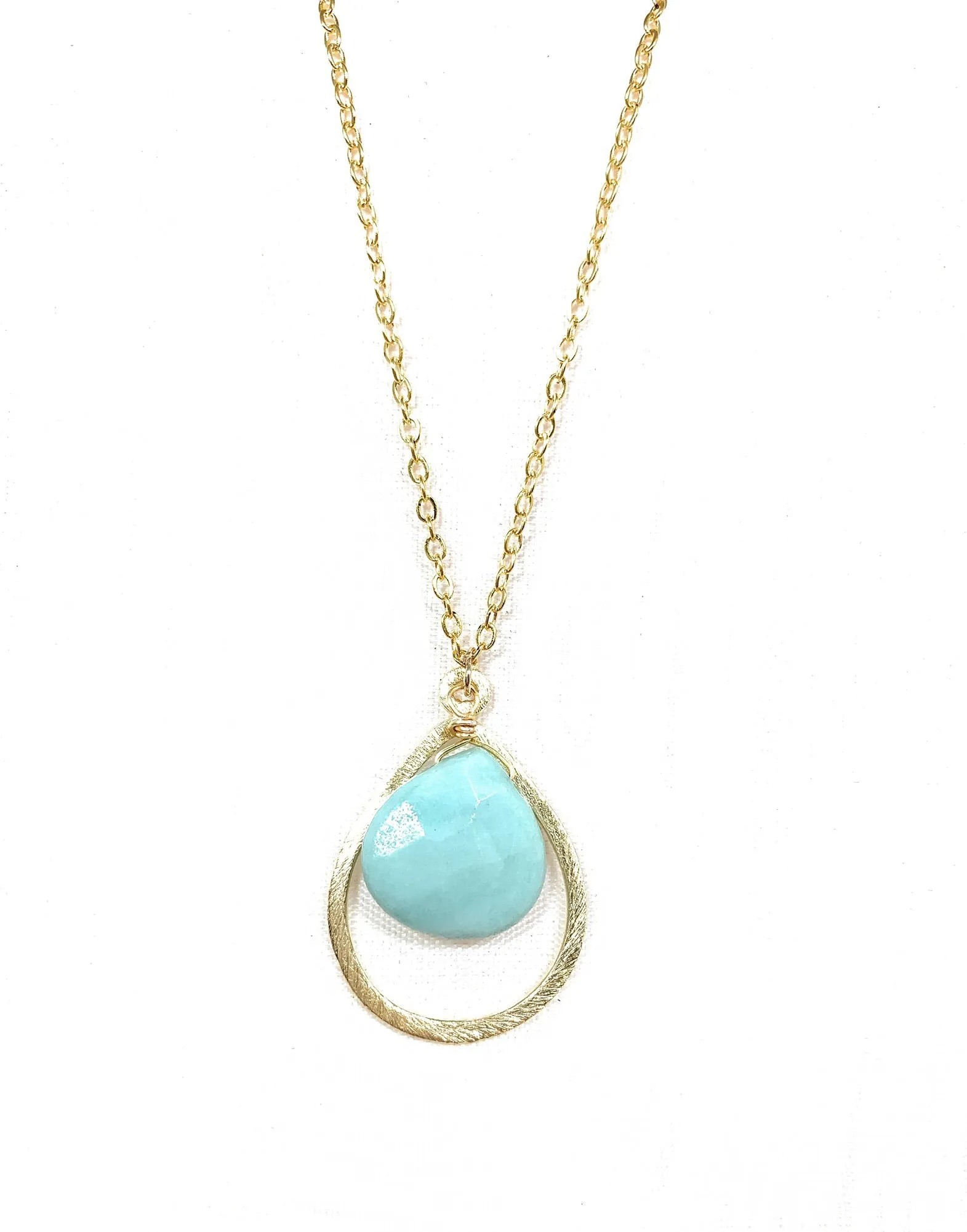 Amazonite Tear Drop Pendant