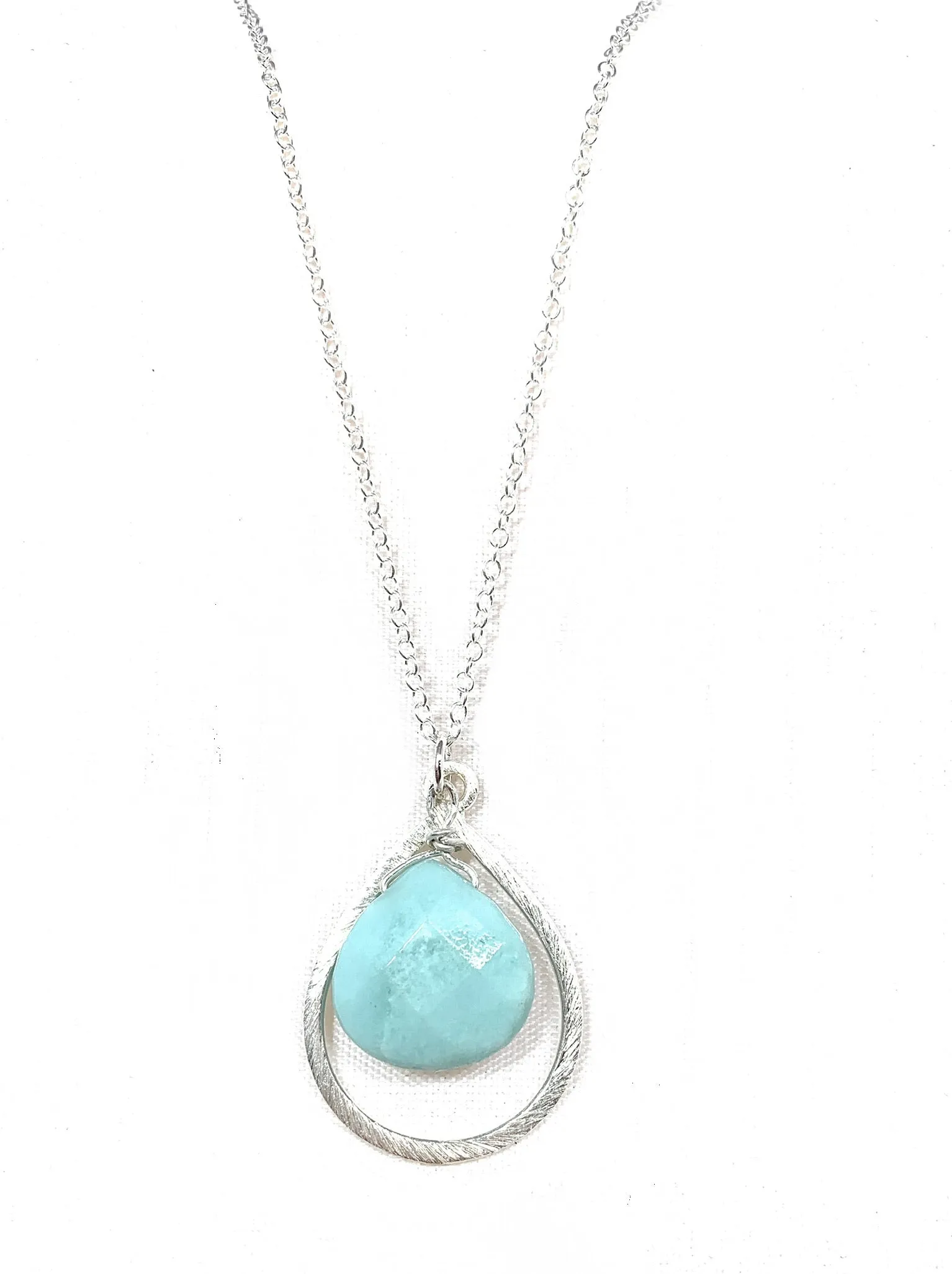 Amazonite Tear Drop Pendant